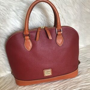 Dooney & Bourke zip zip pebble leather satchel